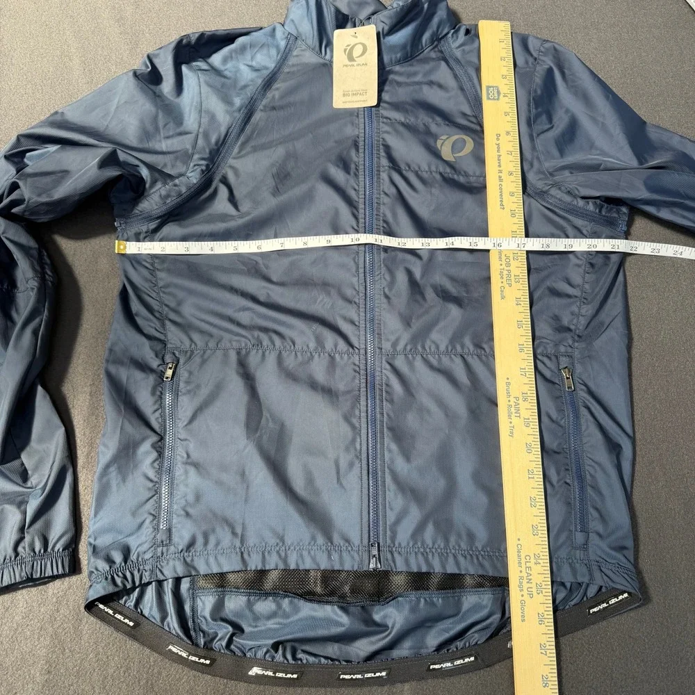 Pearl Izumi Mens Elite Escape Convert Jacket Navy Blue Cycling Windbreaker L NEW